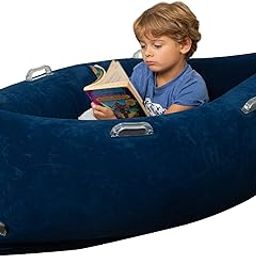 Bouncyband Small Comfy Peapod Sensory Chair - Blue 48" - Fun, Inflatable Peapod Chair Provides Therapeutic Sensory Relief and Compression for Kids Ages 3-6, Includes Electric Air Pump-image-18