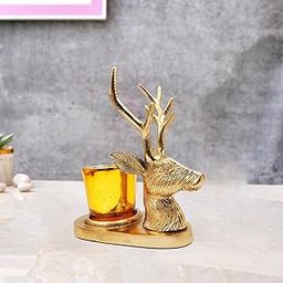 CraftVatika Deer Tealight Candles Holder for Home Decor Showpiece Aluminum Candle Holder for Decorative Items for Home Living Room & Table Decoration Items-6