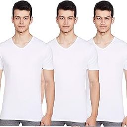 3pk Pure Cotton V-Neck T-Shirt Vests-picture-51