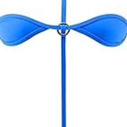 Women's High Neck Halter Bikini Top with Ring Detail, Royal Blue-picture-27