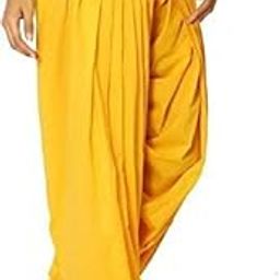 Woman's Plain Cotton Patiala Salwar || Patiyala Pants || Full Patiala (Yellow)-image-43
