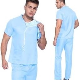 PrimeSurgicals Unisex Scrub Suit with 3 Top and 2 Trouser Pockets - (34 - XS, Baby Blue)-image-107