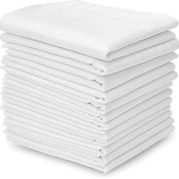 Women Exclusive 100% White Cotton Fabric Handkerchief Collection Plain Full Size-image-95