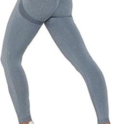 Blue Skinny & Slim Fit Yoga Pants Gym wear Leggings Ankle Length Workout Active wear | Stretchable Workout Tights | High Waist Sports Fitness for Girls & Women- Nylon Fiber & Spandix (L)-image-92
