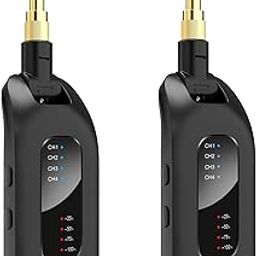 5.8GHz Wireless Guitar System - Rechargeable Guitar Transmitter and Receiver, 4 Channels, Low Latency, Long Range Transmission Over 164 Feet, 282° Rotation, Compatible with Electric Guitar Bass-picture-25