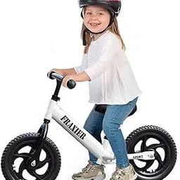 Balance Bike for Safe, Durable, and Perfect for Learning Balance, No Pedal First Bicycle with Adjustable Seat and Handlebars, Ideal Training Bike for Boys and Girls 3–8 Years (KB-002, White)-image-1