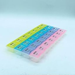 one sixty eight Medicine Box Organizer, 4 Line Medicine Storage Box, 28 Compartments, 7 Days / Weekly Pill Box-17