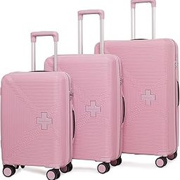 Maze Hard Top Luggage Trolley Bag Set of 3 Combo (Small 55cm, Medium 65cm & Large 75cm) PP Material Traval Suitcase with TSA-Lock & Body Coloured 360 Degree Rotatable 8-Wheels -Peach-picture-50