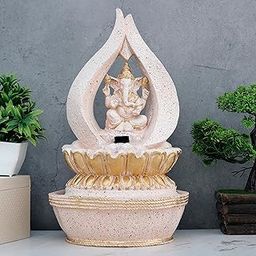 Global Grabbers Polyresin Table Top Indoor Outdoor Water Fall Fountain with LED Lights Home Decor Decoration Gift Gifting Items-STN_WT-BG21-image-49