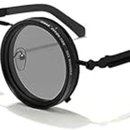 Desire Round Steampunk Adjustable Polarized UV Protection Sunglasses Decor Eyewear for Camping Traveling Outdoor Activities 52mm Black-image-30