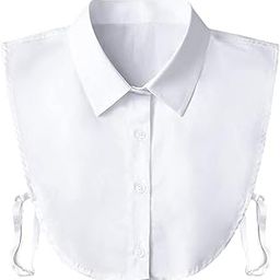 Reds Garments Women Detachable White Cotton Half Shirt False Collar Detachable White Fake Collar Shirt for Office Lady Girls Dickey Half Blouse-image-46