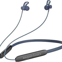 amazon basics in-Ear Wireless Neckband with Mic, Up to 22 Hours Play Time, Bluetooth 5.1, Voice Assistance, Noise Cancellation, IPX4 Water-Resistance, Magnetic Earbuds (Blue)-image-53