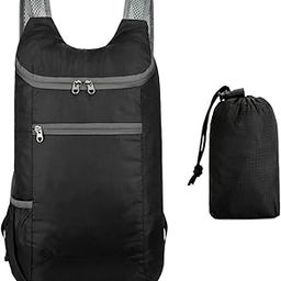 ATORSE Outdoor Daypack Folding Shoulder Bag Rucksack for Walking Camping Trekking Black|Day Packs-image-25
