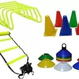 Tasco Sports & Fitness Football Training Kit Football Como 9inch Hurdle 6pcs 25 Soccer Cone 12 Marker Cone 4mtr Ladder-image-22