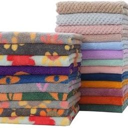 400 GSM Microfiber Women's & Kid's Handkerchief - Printed Extra Soft and Super Absorbent Hankies for Women, Kids, and Newborn Babies, Pack of 12 (25 x 25 CM, Multicolor)-64