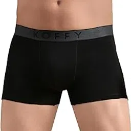 koffy Men’s Stretchable Cotton Lycra Long Trunk with C-Type Front Open | Wrinkle-Free | Ultra-Soft Elastic-picture-0