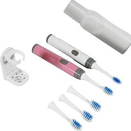Generic Adult Waterproof Electric Toothbrush, Sonic Pulsations, Corded Electric, 2 Count, White and Pink-picture-28