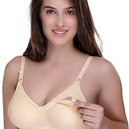Women's Cotton Feeding Bra 04 Full Cup Non Padded Breastfeeding Bra - Nursing Bra - Maternity Bra - Seamless Bra (Pack of 1)-image-68