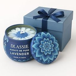 Dlassie Scented Candles for Home Decor Aromatherapy Lavender Fragnance Gifting Purpose Scented Candle for Friends and Couples 100% SOYA Wax eco Friendly 120 Gm Candle for Girls Gift Items-17