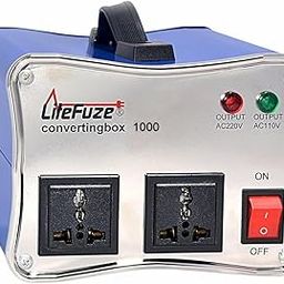 LiteFuze convertingbox 1000-Black 1000 Watt Auto Voltage Converter Transformer - Light Weight - Step up/Down-image-88