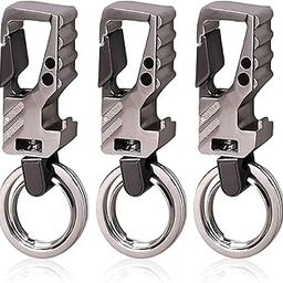 PUHOHP 3 Pcs Key Chain Heavy Duty KeyChain with Bottle Opener,Carabiner Car Key Chains for Men and Women-18