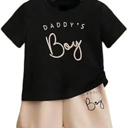 Boys' Daddy's Boys Printed Black & Beige Tees and Shorts Set-picture-24