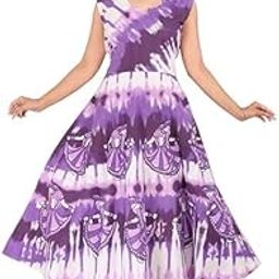 Namokar Women's Printed Cotton Floral Maxi || Jaipuri Anarkali Kurta Set || One Piece Dress || Frock Dress White-image-19