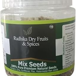 Radhika Dry Fruits & Spices Pumpkin, Chia, Sunflower, Flax, Watermelon Raw Seeds Healthy Snacking (Previously Kitchen Cheer) Pack Of 250gm-image-52