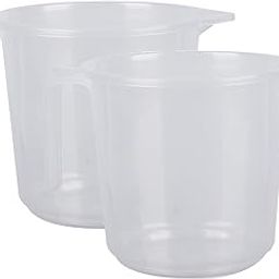 Heart Home Plastic Strong Bathroom Mug | Suitable for Toilet, Washroom Jug, Bathing | 1500 ML | Pack of 2 | Transparent-3