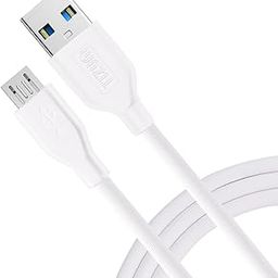 AirCase Tizum Usb To Micro 2A Fast Charging Cable For Android Phones, Laptops, Printers, Silver Plated Connectors, Data Sync & 2A Fast Charging Cable, 480Mbps Data Sync, 1M, (White)-19