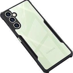 CEDO Samsung Galaxy M16 / F16 (5G) Back Case Cover | Camera Protection Shockproof Bumper-Edge | Acrylic Crystal Clear 360 Degree Protection TPU+PC | Transparent Eagle Back Case Cover (Black)-image-33