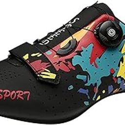 Enakshi (LABEL) Creations Road Bike Cycling Shoes Riding Shoes Fits Look/SPD/SPD-SL Cleats Black 45-15