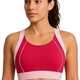 eleg & stilance Women's Padded Sports Bra with Running Racerback for Gym/Yoga/Workout, Size S to 2XL-picture-18