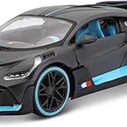 PLUSPOINT Diecast Toy Car Scale Model,Pull Back Vehicles Alloy Simulation Supercar with Lights and Sound Also for Car Dashboard,Kids,Adult (Bugatti Divo)-image-53