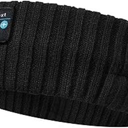 Sleep Headphones Bluetooth Beanie Headband, Fulext Wireless Ear Muffs Winter Knit Headphone Headband Ear Warmers Christmas Stocking Stuffers Gifts for Women Men Dad Mom Friend Teens Him Her, Black-image-85