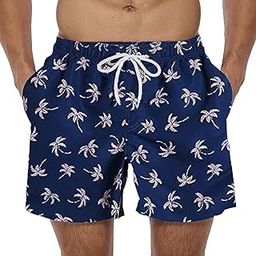 Men's Swim Trunks Quick Dry Bathing Surfing Board Drawstring Swimming Surfing Shorts with Pockets Beach Trunks Swimwear-image-106