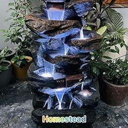 Fiberglass Homestead Decore Solution Water Fountain For Home Decor Big Size | Unique Water Fountain 3.5 Feet For Home, Office, Garden Decor | Water Fountain Big Size Fiber-image-91
