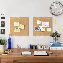 Cork Pin-Up Board 12"x12" - 1/2" Thick Square Bulletin Boards Cork Tiles with Free 25 Push Pins Mini Wall, Self-Adhesive Corkboards for Wall (Pack of 8)-22