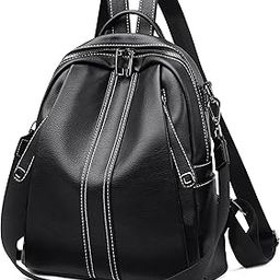 Women's PU Leather Stylish and Trending Backpack for College Office Travel Anti Theft Backpack Purse for Women and Girls with Sling Belt| Casual-image-48