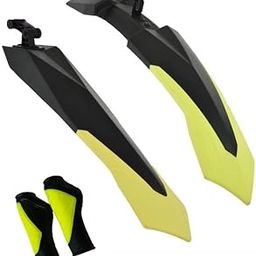 Shrenik Bicycle Fender Grip Set Combo Compatible 26, 27.5, 29 Inch Cycle Flying Cycle Mudguard Plastic Front Back || Handlebar Grip Soft Rubber Non Toxic 12.5cm || Color Green-picture-13