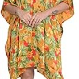 Women's Tropical Leafy Kaftan – Beach Cover-Up | Free Size Fits M to 5XL| Resort & Holiday Wear-image-87