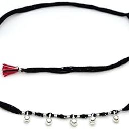 Baby waist tagdi silver 92.5 kamarbandh nazariya 5 ghunghru size 20 inch adjustable black cotton thread for newborn baby to 4 year toddlers (unisex)(not for adult)-image-78