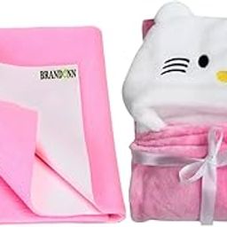 First Kick New Born Baby Gift Set Combo Pack for Baby Boys and Baby Girls Pack of 2 Pcs Pink-image-93