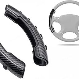 CARIZO Black Carbon Fiber Steering Wheel Cover, Non-Slip Grip Booster, Compatible with Maruti Suzuki Swift Dzire (Type-III) 2017-2021-image-32