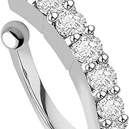 PLUS® Presenting Sania Mirza Styled Studded With American Diamond Stone Nose Pin/Ring Studs For Women/Girls-image-11