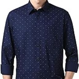 Peter England Men's Cotton Slim Fit Print Shirt-image-8