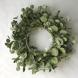Artificial Flower Wreath Front Door Wreath for Porch Holiday Home Decoration| Artificial Garland | Green Wreath | Fake Indoor Plant-image-50