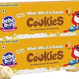 BE'BE' BURP -Whole Wheat Cookies | 100% Natural Tasty & Healthy Cookies | No Preservatives & Artificial Flavours | Natural Sweetness Of Jaggery | Snacks For Kids - 150gm (Pack of 2)-image-49
