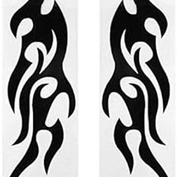 ARWY 2Pcs Car Self-Adhesive Sticker Fire Pattern Style Car Stickers Black Reflective Flame Cars Bumper Door Body Red Vinyl Decoration Fire Auto Sticker, 10 cms-image-87