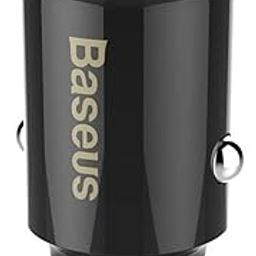 Baseus Grain Dual USB Car Charger – 5V/3.1A Fast Charging Adapter for Smartphones & Tablets – Compact Mini Design – Black-image-97